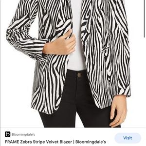 FRAME velvet zebra jacket